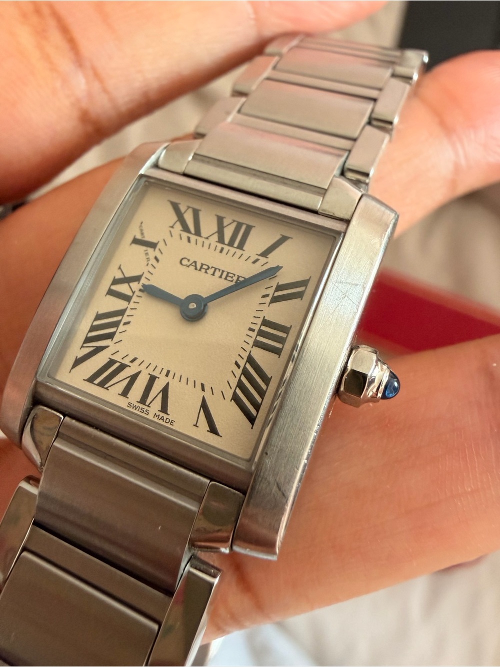 Cartier Steel Small Tank Française - Picture 5 of 6